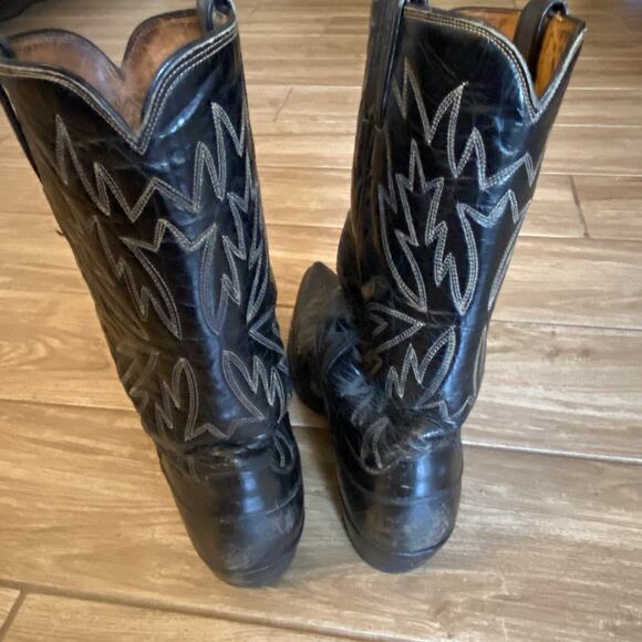 Vintage 1970s Justin Exotic Leather Men\'s Western Boots Size 10 C #T3552 main image 7